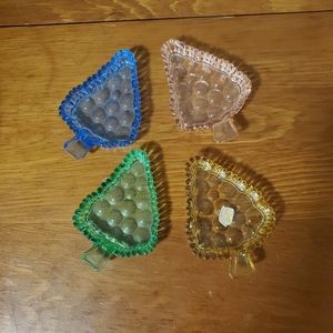🌿2/$20 Set of 4 Bohemia Glass tree trinket dishes